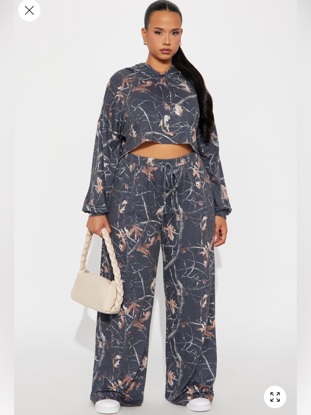 New SET Fashion Nova Chicago Camo Pant Set - Olive/combo